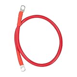 Bnineteenteam 150A ² Erdungsdraht 23,6 Zoll mit Kupferleiter für Batteriewechselrichter, Resistente Erdkabel für LKW -SUV (A (rot))