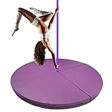 Innovz Pole Dance Matte Faltbare Pole-Crashmatte für Pole Dance, Stripper Pole Crash Pad Gepolstert, Tragbare Schutzmatte für Aerial Fitness und Tanzroutinen(Purple,120cmx3cm(47.2inx1.2in))