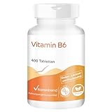 Vitamintrend Vitamin B6 22,5mg, 400 Tabletten, hochdosiert, Nahrungsergänzungsmittel vegan ohne Magnesiumstearat, in Deutschland hergestellt