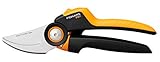 Fiskars Bypass-Gartenschere L, X-series PowerGear, P961, Mit Rollgriff, Für frische Äste und Zweige, Antihaftbeschichtet, Edelstahl-Klingen, Länge: 22,2 cm, Schwarz/Orange, 1057175