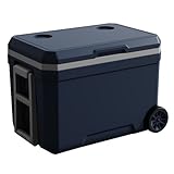 Kühlbox mit Rädern - 45 l, 48 Stunden Kältehaltung, praktischer Tragegriff, ideal für Picknick, Angeln, Camping, inklusive Outdoor-Frisbee