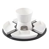 Teelicht-Fondue-Topf-Set, vielseitiges Fondue-Topf-Set, Keramik-Butterwärmer, hochtemperaturbeständiges Fondue-Topf-Set, Schmelztopf-Schüssel-Set, abnehmbares Design, Butterheizer-Set für Strände, Par