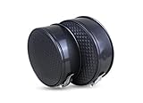 XDAWQP Runde Springform (22 cm), ideal für Käsekuchen, antihaftbeschichtet und auslaufsicher, Abnehmbarer Boden, robuste Stahlform – Schwarz，26cm