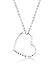 Elli Halskette Damen Herz Anhänger Filigran in 925 Sterling Silber