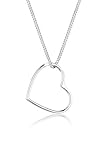 Elli Halskette Damen Herz Anhänger Basic in 925 Sterling Silber