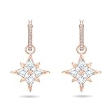 Swarovski Symbolica Drop-Ohrhänger, Stern, Weiß, Roségold-Legierungsschicht