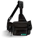 elbfang ANGELTASCHE SCHWARZ WASSERFEST | Angel-Rucksack-Koffer Bag | Angelzubehör Tasche für Angler zum Spinnfischen