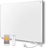 Byecold Infrarotheizung mit Thermostat 580 Watt, App Fernbedienung Steuerung, Infrarot wandmontage Elektroheizung Energiesparende, Wandheizung Heizpaneel Elektrisch Energiesparend Überhitzungsschutz