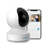 Reolink WLAN IP Kamera Indoor Schwenkbar, 2K 3MP Hund Haustier Indoor Kamera, 2,4 GHz WLAN Überwachungskamera Innen, Zwei-Wege-Audio, Baby Monitor mit Personen-/Haustiererkennung, E1