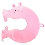 VEEKAY Nackenwärmflasche,1L U-Förmige Wärmflasche Nacken für Nacken Schulter Rücken,Nackenkissen Bettflasche,Auslaufsicher Nackenwärmflasche mit Weichem Bezug,Geschenke für Frauen Mutter Vater