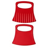 Frittierschneider für Kartoffeln, Crinkle Cutter für Gemüse, Crinkle Cutter Wellenschneider Multifunktionales Kartoffelseifenschneidewerkzeug, 2X Crinkle Chopper zum Schneiden von Kartoffeln, Gurken,