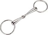 Equinate Wassertrense Edelstahl 18mm einfach gebrochen 13,5cm - Anatomisch geformtes maulfreundliches Gebiss mit sanfter Einwirkung - Lasergravierte Größenangabe