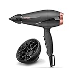 BaByliss Smooth Pro 2100 Haartrockner, Föhn mit leistungsstarken 2100 Watt, Made In Italy, Ionen-Technologie für Anti-Frizz-Effekt, Inkl. Zentrierdüse und Diffusor für natürliche Locken, 6709DE