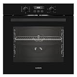 KB-ELEMENTS Einbaubackofen mit stecker - einbaubackofen 60cm, 73 Liter, Aqua Clean, Circle Fan Heater, Wide-Screen-Window, versenkbare Drehknebel, ELK75EV1