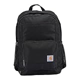 Carhartt Robuster Rucksack mit Einzelfach, Laptophülle und Duravax-abriebfester Basis, 23-Liter-Rucksack (schwarz), Einheitsgröße
