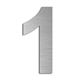 kemanli Hausnummer 3in hausnummern edelstahl aus SUS304 Matte brushed finish Wetterfest Außen für Tür Briefkasten.Selbstklebende Hausnummer Höhe 75mm（silver 3in1）