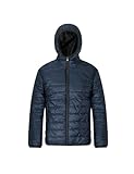 MYJAJAYI Herren Puffer Jacken Leichte verstaubare Winterjacke mit Kapuze wasserabweisend warme Oberbekleidung, Marineblau, X-Large