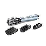BaByliss Hydro Fusion Smooth & Shape Warmluftbürste mit 4 Aufsätzen zum Föhnen, Glätten, Volumen und Bürsten, Duale Ionen-Technologie mit Anti-Frizz Effekt, Air Styler, AS774E, Eisblau