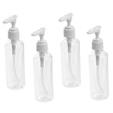 PAMINGONO 4er Set 100ml Reise Pumpflaschen Leere Lotion Spender Für Kosmetik Shampoo Und Emulsionen Tragbare Flaschen Für Reisen Outdoor Und Urlaub