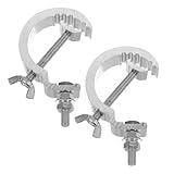 POPETPOP 2 Stück Bühnenlicht Klemmen Breiter Rostfreier Traversen Haken für LED Spot und Moving Head Licht Robuste Schnell Montierbare Halterung für Bühnenbeleuchtung