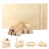 13 Stück Schnitzholz Linde, Lindenholz zum Schnitzen, Bastelholz Rohlinge, Holzblock Holzklötzchen zum Basteln für Kinder, Erwachsene, Anfänger, Zum Schnitzen, Malen Oder Heimwerken