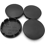 4 Stück Radnabenkappen 56mm, Universal Nabendeckel Radnabenabdeckung, Felgendeckel, Felgenkappen, Universal ABS Nabenkappen Schwarz (OD 56mm ID 51mm)
