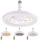 EGGPOD Ventilatore Da Soffitto Multifunzionale, Luce Ventilatore Da Soffitto, Ventilatore Da Soffitto Antico Con Aromaterapia E Telecomando, Plafoniera A Lama Trasparente Con Timer, Ventole A Vite