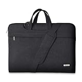 Voova Laptoptasche Tasche 13 13,3 14 Zoll Notebook Schultertasche Notebooktasche Umhängetasche Tragetasche leicht mit Versteckbarer Griff für Laptop 13.3 Schwarz