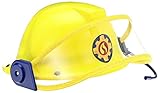 Simba 109258698 - Feuerwehrmann Sam Helm, Feuerwehrhelm, gelb, mit Mikrofon, Größeneinstellung möglich, D:23cm, für Kinder ab 3 Jahren