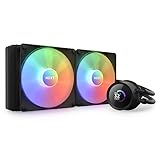 NZXT Kraken 280 RGB – 280 mm AIO CPU-Flüssigkeitskühler – anpassbares quadratisches LCD-Display für Bilder, Leistungsmetriken – Hochleistungspumpe – 2 x F140 RGB Core Fans – Schwarz