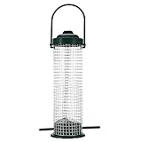 Wildvogel-Futterspender – Knödel-Fettball-Halter, Samenspender für den Außenbereich, hängende Futterstation für kleine Vögel, robuste, wetterfeste Konstruktion mit einfacher Installation