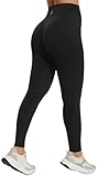 JOYSPELS Sport Leggings Damen Gym Sporthose Leggings Damen High Waist Shape Blickdicht Lang Yogahose Taschen Schwarz M