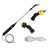 MILUZD Elektrischer Pflanzensprüher, Bewässerungssprühstab, Wiederaufladbar, Wie Abgebildet, Kunststoff + Edelstahl, Pflanzensprüher, Rasenunkräuter, Pflanzen, 5 Meter