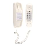 Schnurgebundenes Telefon für Festnetztelefon für zu Hause, Wandtelefon mit Bigbutton Lautstärkeregelung, Seniorentelefon für die Inneneinrichtung (Beige)