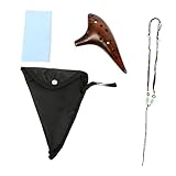 BESPORTBLE Tragbare C Dur Ocarina aus Bone China Musikinstrument für Anfänger Schnur Lehrbuch und Schutzbeutel für Musikliebhaber
