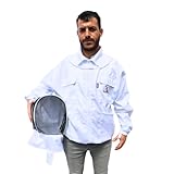 Best Bee Imkerei Imkerei aus dickem Stoff und hochwertiger Baumwolle, mit robustem Reißverschluss, abnehmbarer Kapuze, Werkzeugtaschen – Bienenzuchtjacke XL