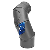 raik Rauchrohrbogen/Ofenrohrbogen Multibogen mit Tür 4-teilig 0-90° drehbar 150 mm Durchmesser 2 mm Stahlblech Gussgrau SH062-150-gg