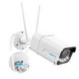 Reolink 5MP WLAN Überwachungskamera Aussen mit Spotlights, Farbiger Nachtsicht, Personen-/Fahrzeugerkennung, 2,4/5 GHz WiFi IP Kamera Outdoor, 5X Optischer Zoom, Zwei-Wege-Audio RLC-511WA