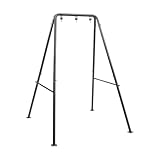 Schwarz Hängesessel-Gestell, Faltbarer Dreieck Metall Hängesessel Rahmen, für innen/außen Schlafzimmer, Balkone, Gärten, Höfe 134 * 118 * 178cm