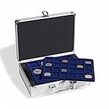 Leuchtturm 306206 Münzkoffer Cargo S 6 - Inkl. 6 Tableaus für 112 Diverse Münzen bis 48 mm Ø - 292 x 97 x 213 mm