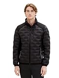 TOM TAILOR Herren 1036076 Hybrid Steppjacke mit Abnehmbarer Kapuze im Kragen, 29999-Black, L