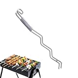 Grillgabel, Fleischgabel, Grillgabel aus Edelstahl | rutschfeste und multifunktionale Fleischgabel, Küchenhelfer für BBQ, Grillen, Picknick