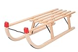 Colint Davos Schlitten Classic Holzschlitten für Kinder und Erwachsene, Schlitten Größe 100 x 32 x 26 cm
