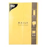 50 Bestecktaschen Servietten 'DAILY Collection' 48 cm x 30 cm gelb mit Besteckfalz
