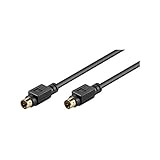 Goobay 50057 S Video Kabel vergoldete Mini DIN Stecker 4...