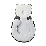 Babynestchen Babynest 3D-Mesh Atmungsaktive Babybett Flachkissen Baumwolle Liegekissen Kuschelbett für Babys und Säuglinge, Stillkissen Liege-Kuschelnest Schlafkissen Reisebett Komfortkissen (Grau)