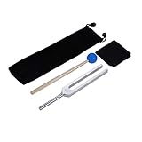 DRELD 432Hz Stimmgabel Aluminiumlegierung Metall Stimmgabel Standard mit Silikonhammer und Samtbeutel medizinische Stimmgabel für DNA Heilung Klangtherapie Health Tool Set