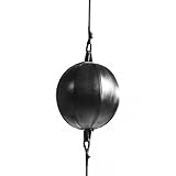 GORILLA SPORTS® Speedball - Doppelend, von Boden bis Decke, Durchmesser 20 cm, aus Kunstleder, Schwarz - Punchingball, Doppelendball, Boxbirne, Doppelend-Boxball, Boxen, MMA, Erwachsene