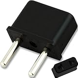 Retoo Reisestecker US zu EU, Steckdosenadapter, USA Deutschland Adapter Stecker, US auf EU Reiseadapter, Amerikanischer Frankreich Europe Adapter, Amerika zu 2 Pin EU, Reisestecker-Adapter, USA zu EU