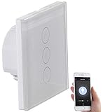 Luminea Home Control WLAN Dimmer: Touch-Lichtschalter & Dimmer, komp. zu Amazon Alexa & Google Assistant (Alexa Unterputz, WLAN Unterputz, Funkgesteuerte Lampen)